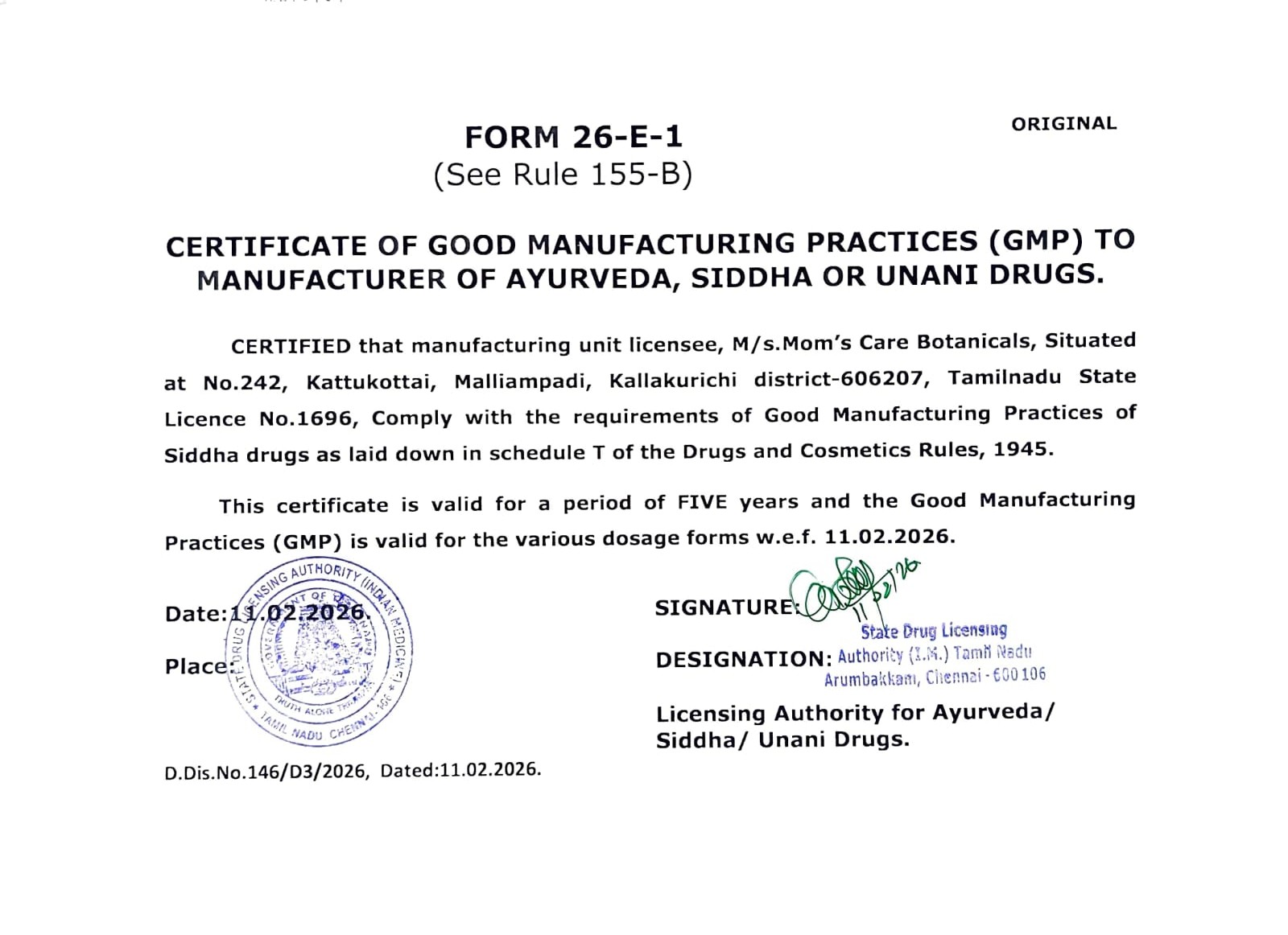GMP Certified Manufacturing